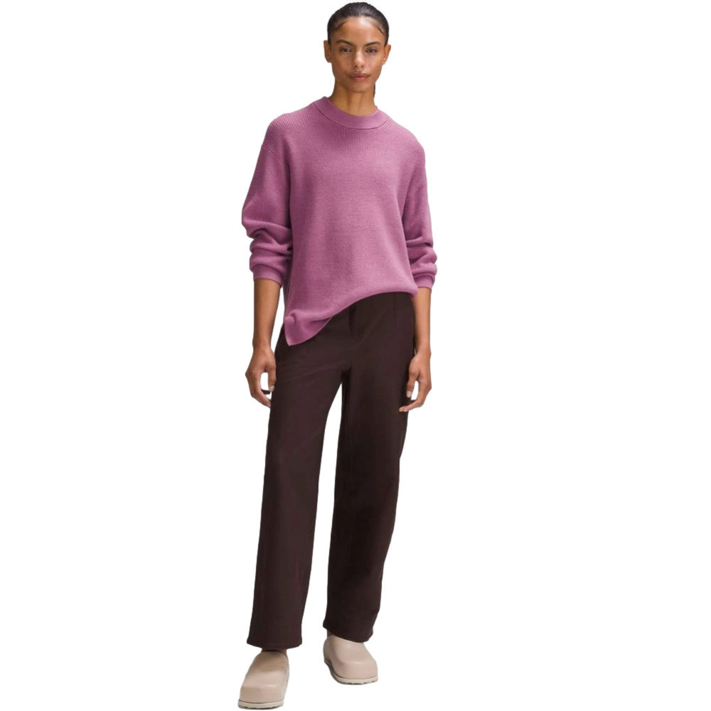 2023 Lululemon Merino Wool Blend Ribbed Crewneck Sweater Velvet Dust Pink Size 8 - Picture 8 of 10